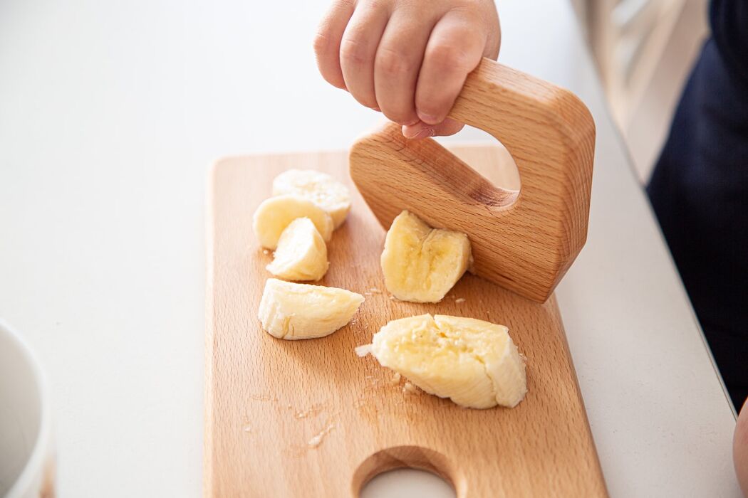 Детская посуда деревянный нож Монтессори