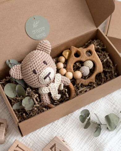 Подарочный набор игрушек на рождение ребенка, на выписку из роддома от Oregano Mama