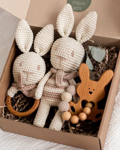 Подарочный набор органчиеских игрушек на выписку из роддома от Oregano Mama