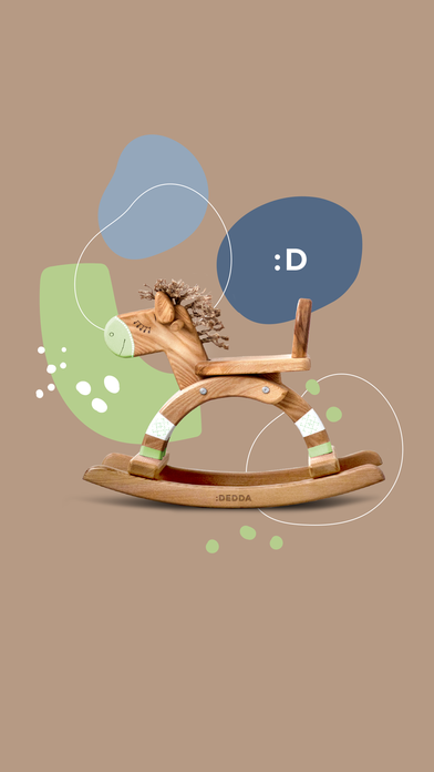 Лошадка-качалка из дерева DEDDA