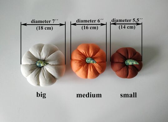 Soft textile pumpkins