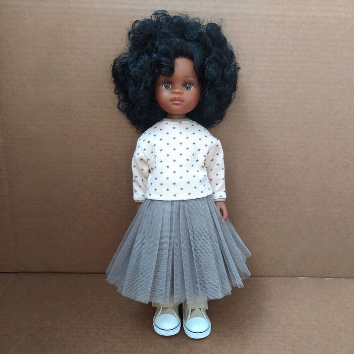 кукла Нора в комплекте одежды "Прогулка в бежевом"